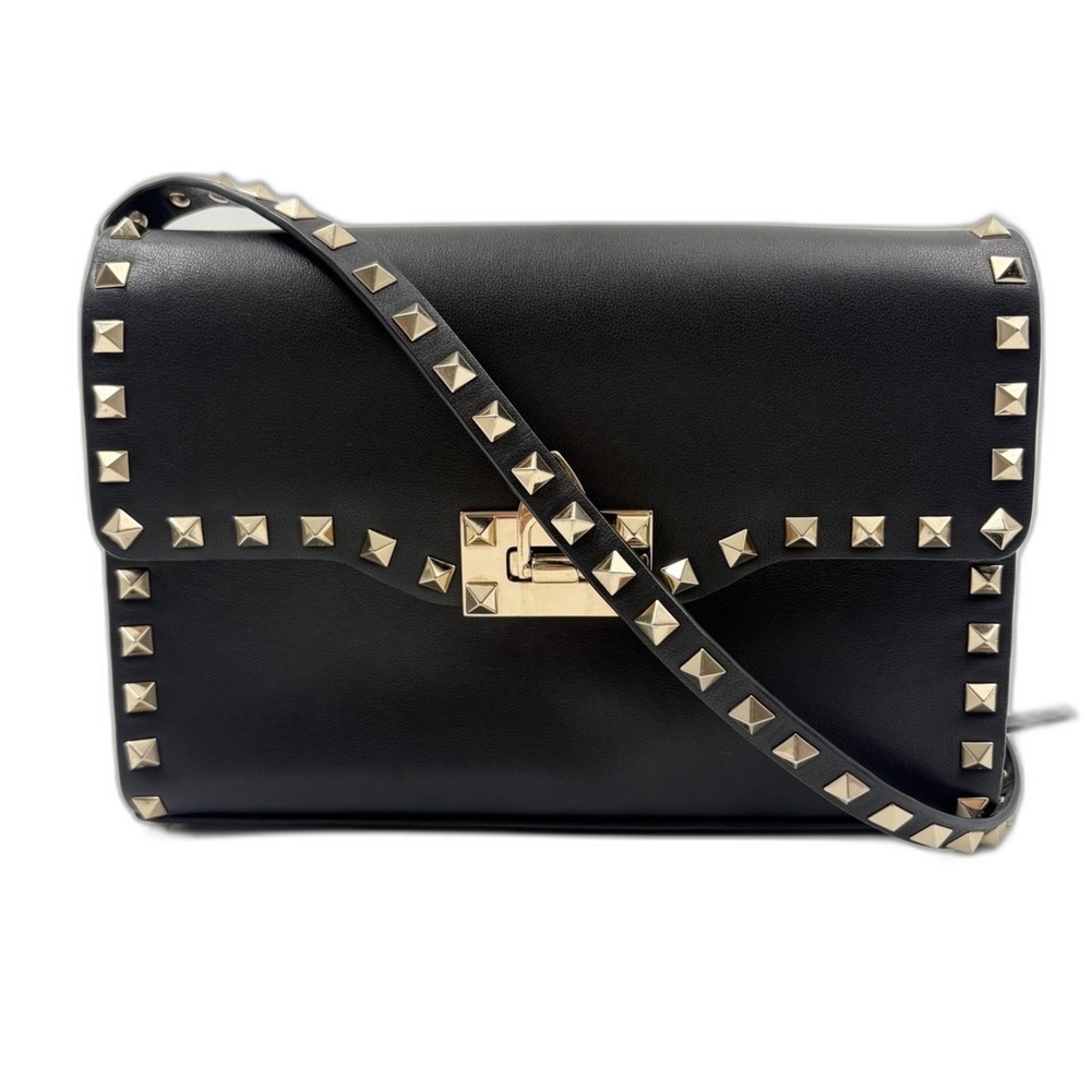 VALENTINO Rockstud Studded Shoulder Bag, Black